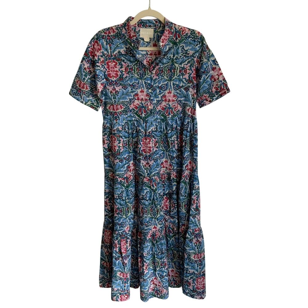 Becasa Floral Midi Popover Dress size small